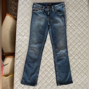 Silver Suki Flap 17” Jeans, W29/L31